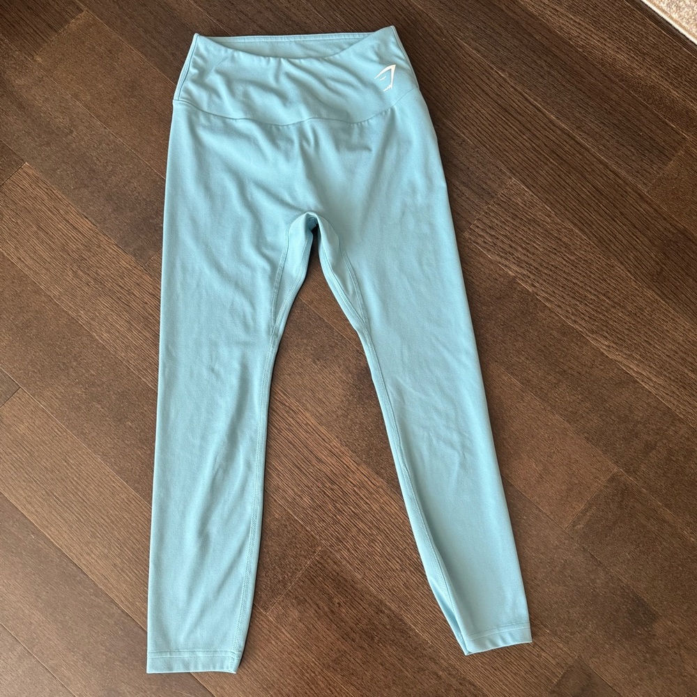 Robin Egg Blue Gymshark 7/8 Training Leggings